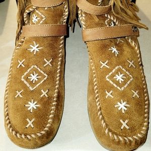 Suede Moccasin Boots